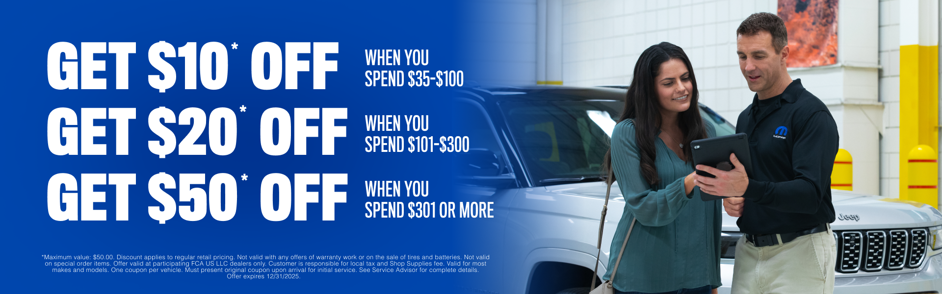 Get $10 OFF, Get $20 OFF, Get $50 OFF