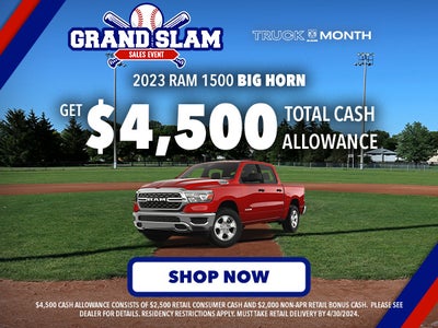 Get $4,500 Total Cash Allowance on 2023 RAM 1500 Big Horn
