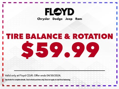 Tire Balance & Rotation for $59.99