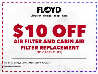 $10 Off Air Filter & Cabin Air Filter Replacement