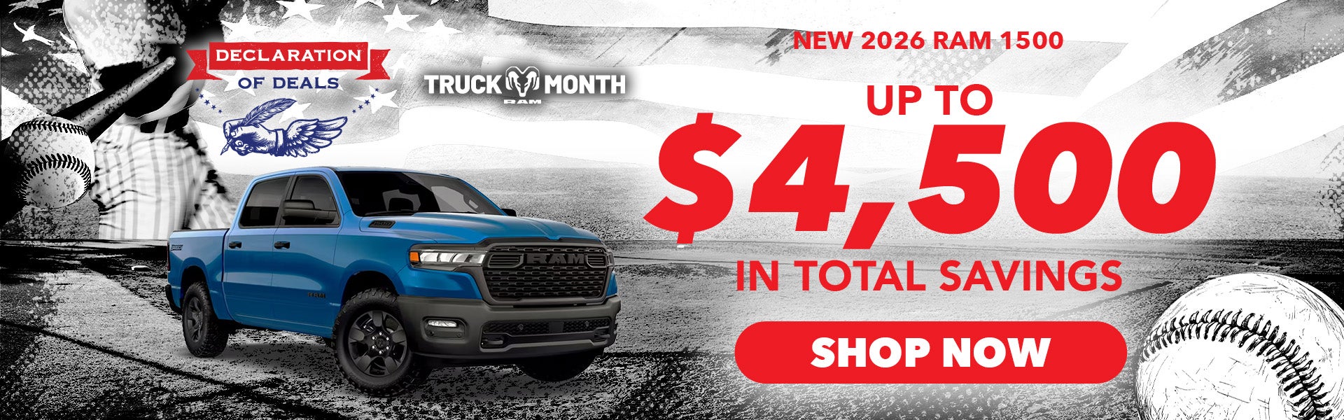 New 2026 Ram 1500 - Up to $4,500 in Total Savings