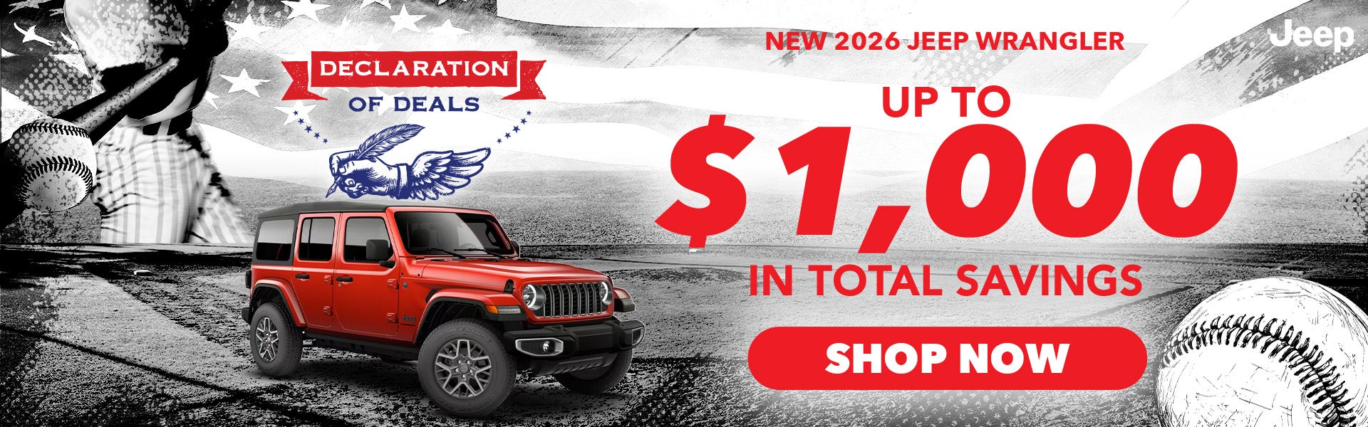 New 2026 Jeep Wrangler - Up to $1,000 in Total Savings