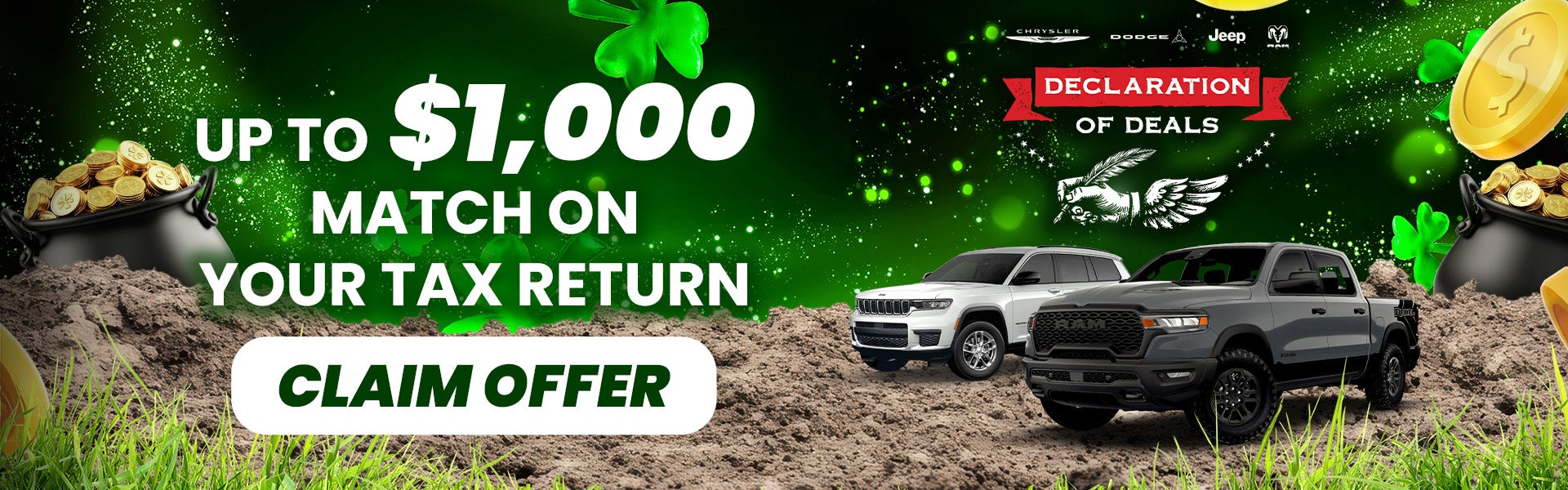 Claim Offer - Up to $1,000 Match on Your Tax Return